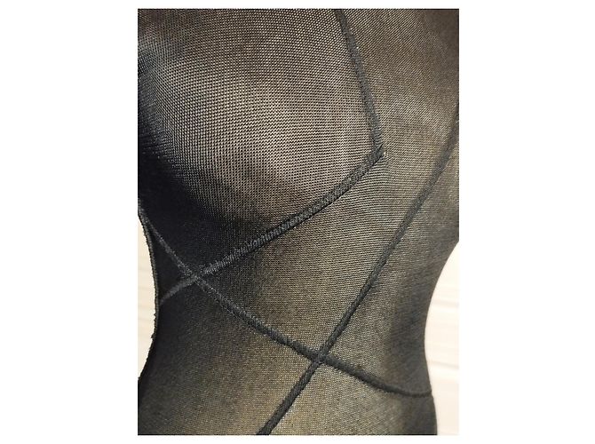 Karl Lagerfeld LAGERFELD TOP TUNIC PULLOVER LIGHT TRENDY GRAPHIC MESH T 34/36/38 Schwarz - Ansicht 10