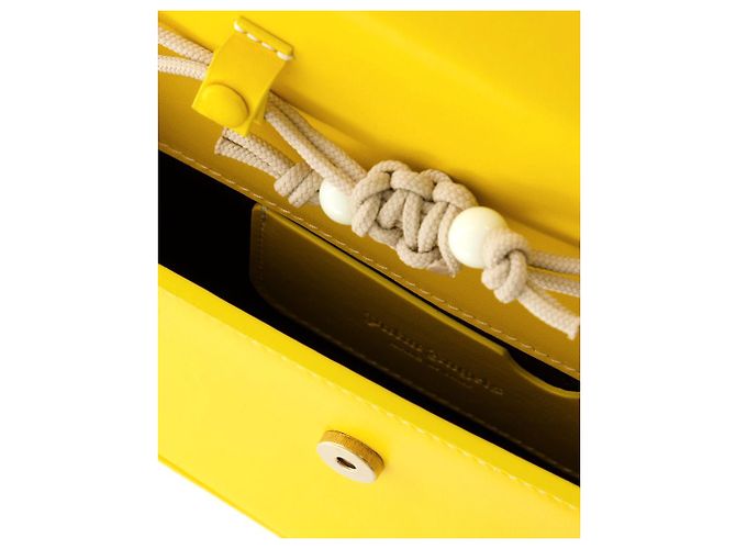 Beads Strap Crash Bag Pm Sac à main - Palm Angels - Jaune - Cuir - vue 4