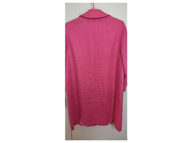 Autre Marque S'MAX MARA Abrigo de lino y algodón Fucsia - vista 2