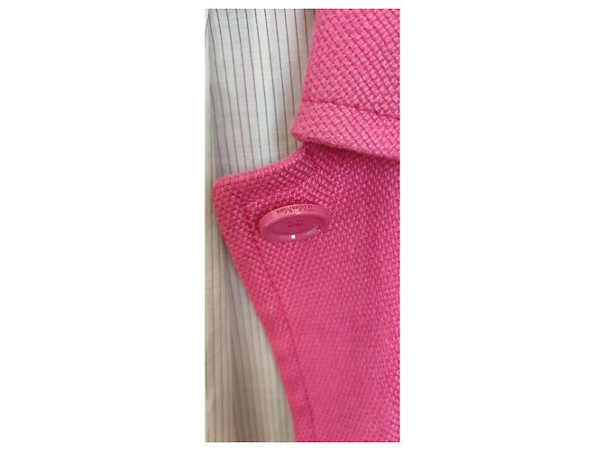 Autre Marque S'MAX MARA Abrigo de lino y algodón Fucsia - vista 3