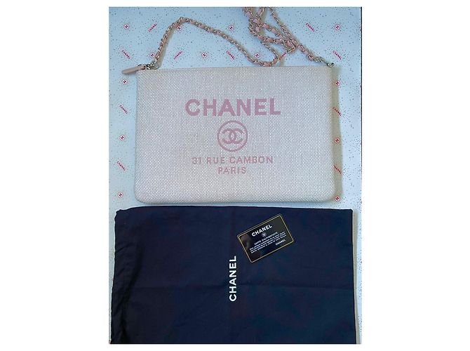 Clutch Chanel Deauville Rosa - vista 3
