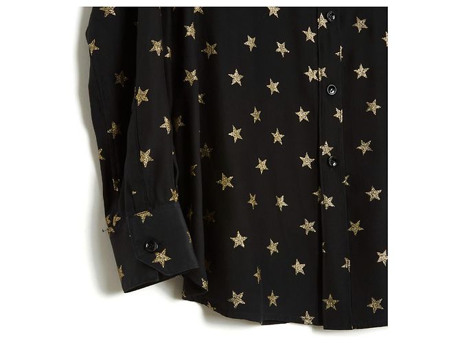 Saint Laurent BLACK STAR GLITTER ES36/38 Negro - vista 2