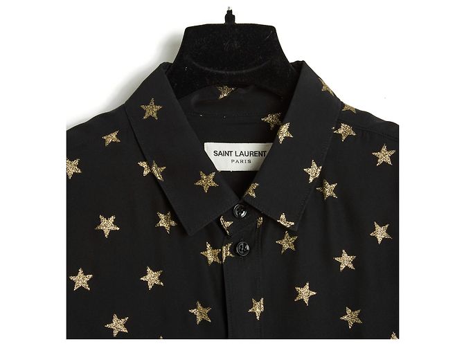 Saint Laurent BLACK STAR GLITTER ES36/38 Negro - vista 3