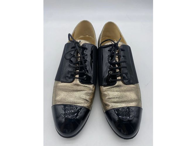 CHANEL Stringate T.Unione Europea 39.5 vacchetta D'oro - vista 3