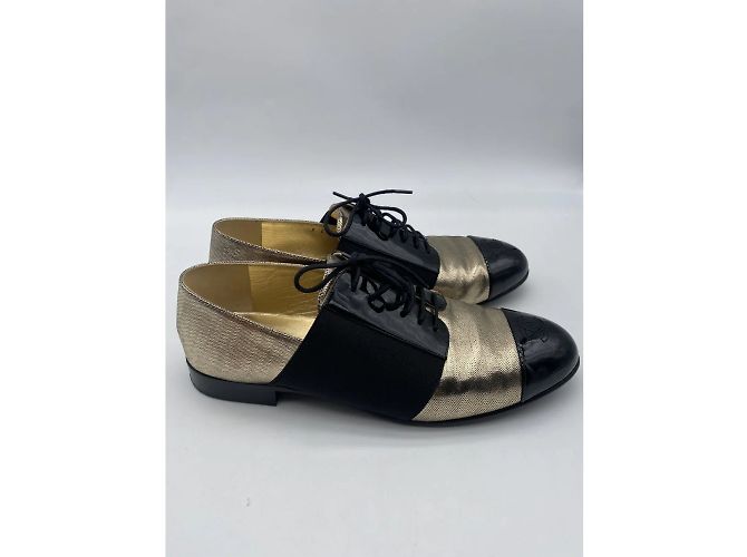 CHANEL Stringate T.Unione Europea 39.5 vacchetta D'oro - vista 4