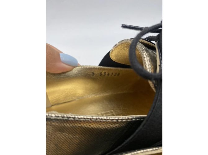 CHANEL Stringate T.Unione Europea 39.5 vacchetta D'oro - vista 5