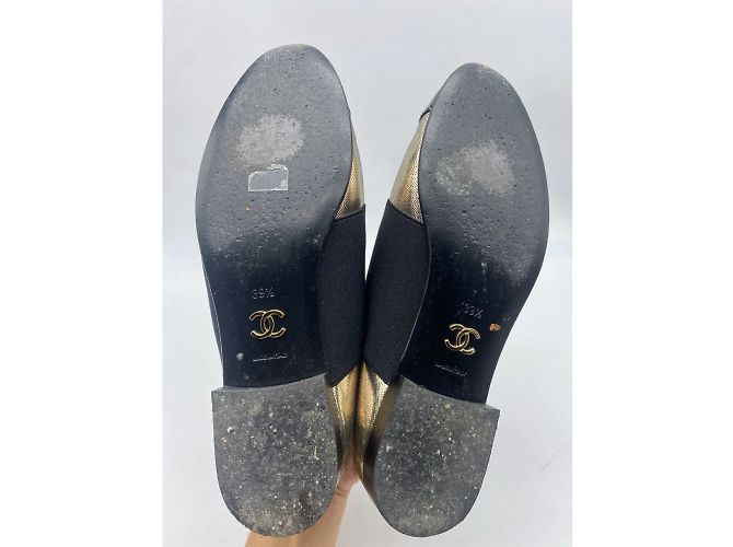 CHANEL Stringate T.Unione Europea 39.5 vacchetta D'oro - vista 7