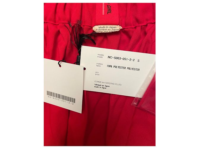 Falda roja de poliéster Comme Des Garcons - vista 3