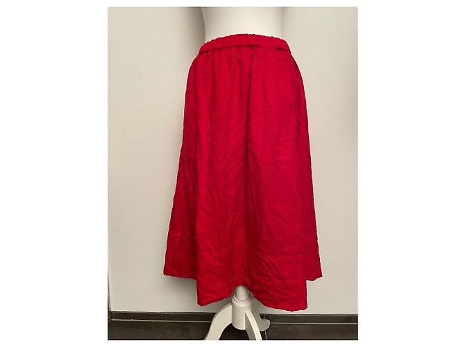 Falda roja de poliéster Comme Des Garcons - vista 5