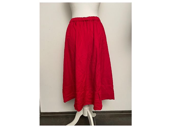 Falda roja de poliéster Comme Des Garcons - vista 7