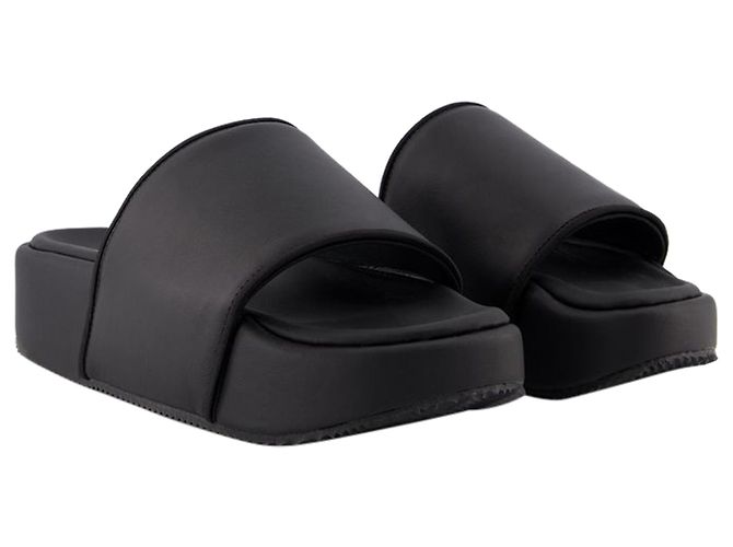 Y3 Diapositive - Y-3 - Pelle nera - vista 2