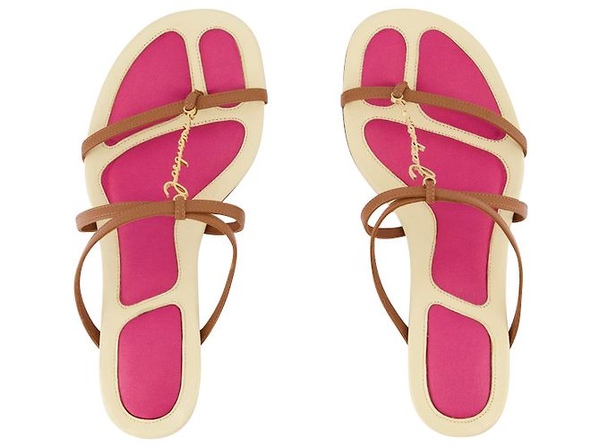 Ciabatte Les Sandales Basses Pralu - Jacquemus - Marrone Chiaro - Pelle - vista 4