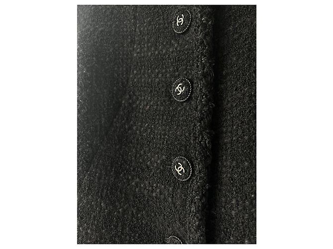 Chanel black wool jacket with braided edges - view 2