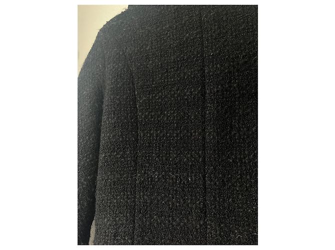Chanel black wool jacket with braided edges - view 4