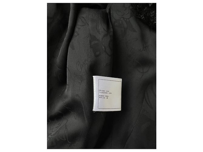 Chanel black wool jacket with braided edges - view 7