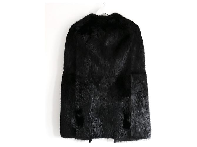 Otoño de Rick Owens 2011 Capa de piel de castor Negro - vista 2