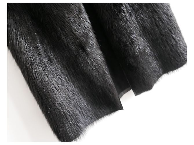 Otoño de Rick Owens 2011 Capa de piel de castor Negro - vista 4