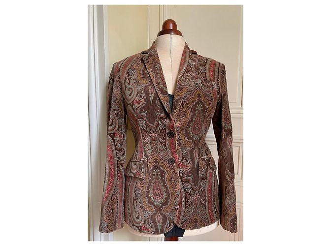 Autre Marque Samtjacke mit Paisley-Muster - Ansicht 2