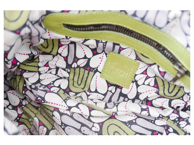 Jamin Puech Ledertasche in Limettengrün mit Kunstharzbesatz - Ansicht 6