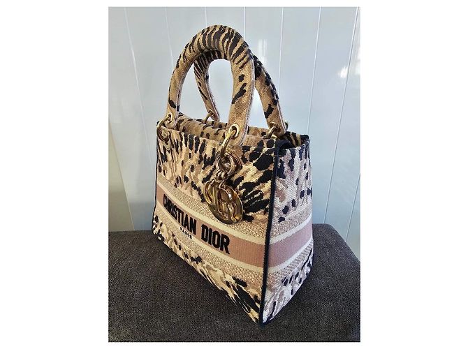 Borsa Christian Dior Lady Dior Media Leopardata Stampa leopardo - vista 4
