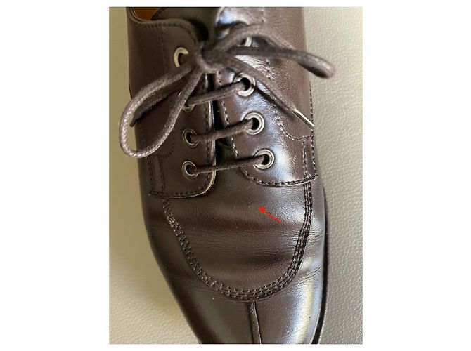 Derby JM Weston mezza altezza con suola da golf - Vintage T. 7 E (se 41) Marrone scuro - vista 13