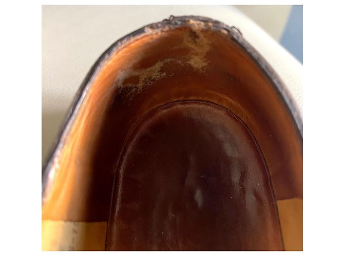 Derby JM Weston mezza altezza con suola da golf - Vintage T. 7 E (se 41) Marrone scuro - vista 15