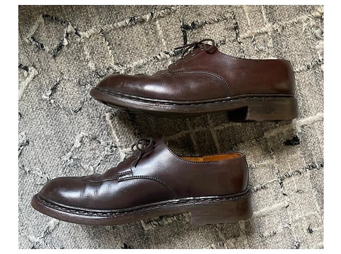 Derby JM Weston mezza altezza con suola da golf - Vintage T. 7 E (se 41) Marrone scuro - vista 3