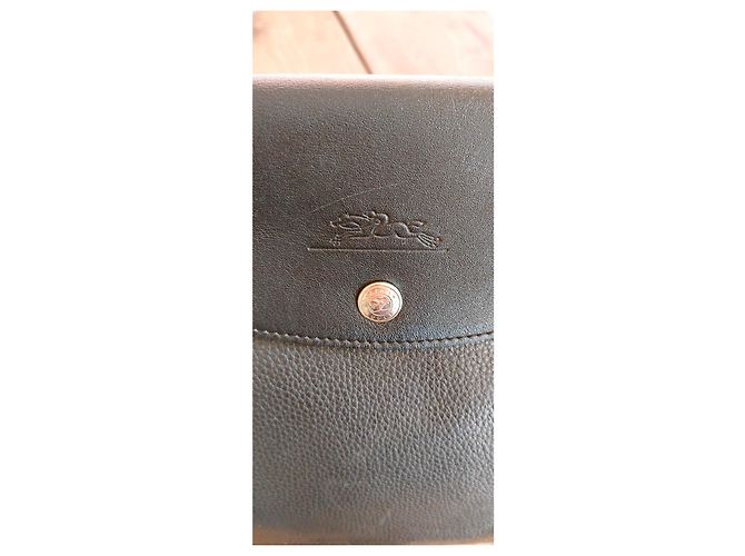 Longchamp Pliage Ledertasche Schwarz - Ansicht 3