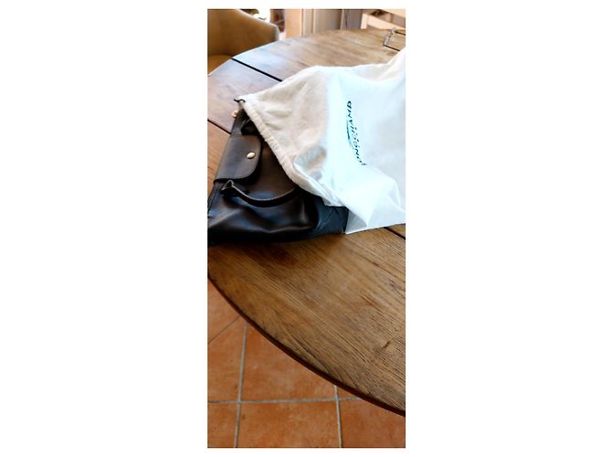 Longchamp Pliage Ledertasche Schwarz - Ansicht 7