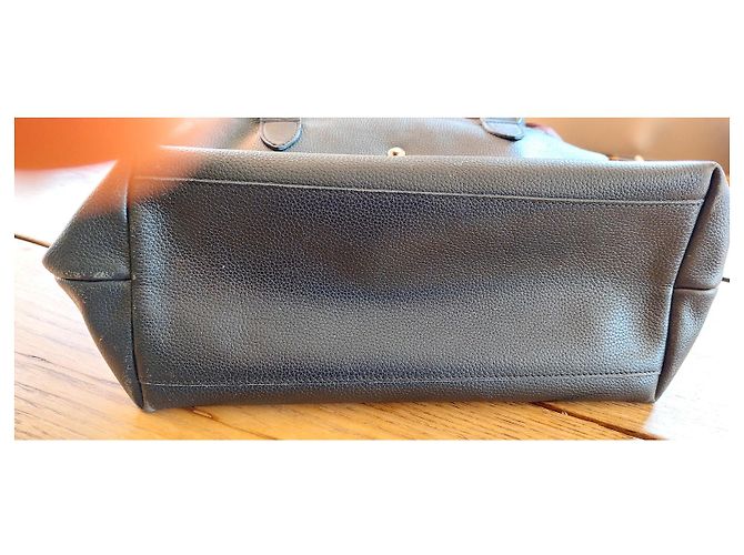 Longchamp Pliage Ledertasche Schwarz - Ansicht 8