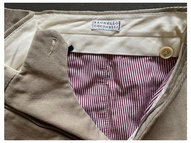 Hose aus Baumwolltwill Beige Brunello Cucinelli T. 54 IT - Ansicht 3