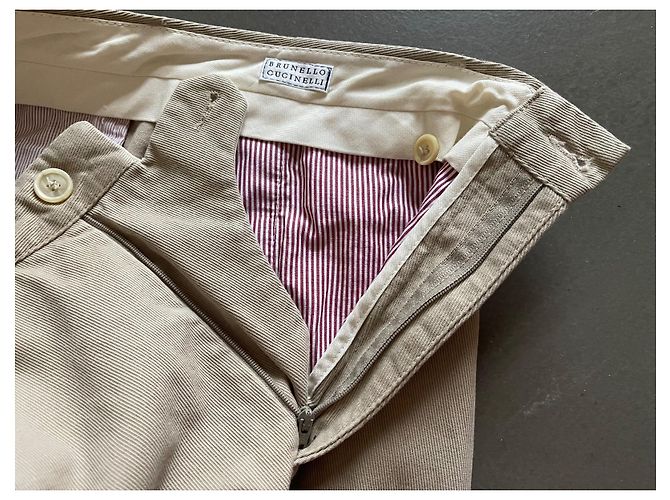 Hose aus Baumwolltwill Beige Brunello Cucinelli T. 54 IT - Ansicht 7