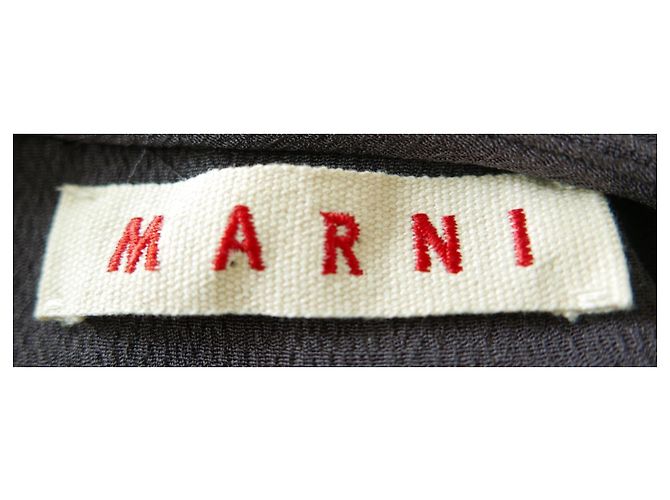 Marni Top gris de crepé de seda drapeado - vista 4