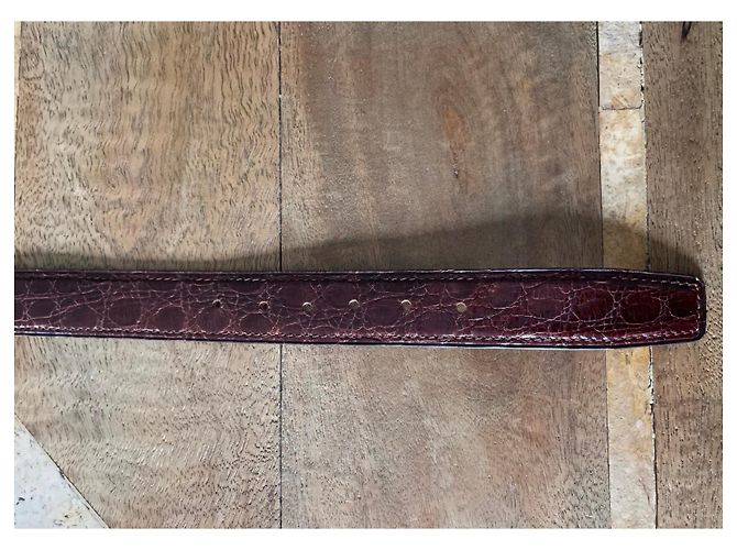 Autre Marque Cintura bordeaux in coccodrillo T.85-90 Bordò - vista 10