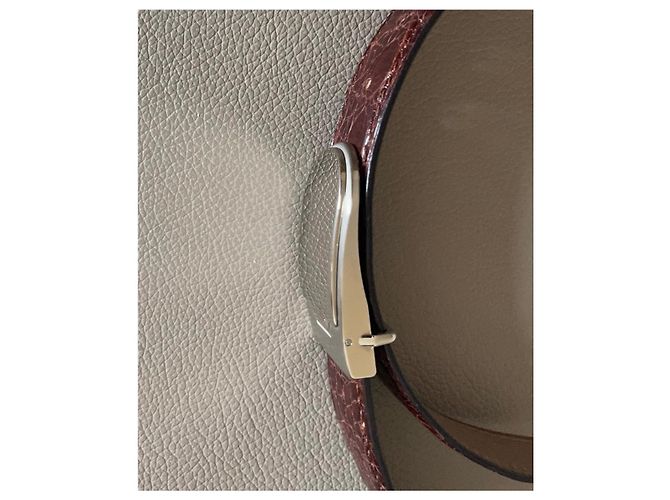 Autre Marque Cintura bordeaux in coccodrillo T.85-90 Bordò - vista 14
