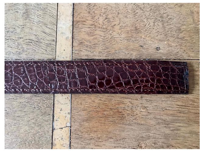 Autre Marque Cintura bordeaux in coccodrillo T.85-90 Bordò - vista 8