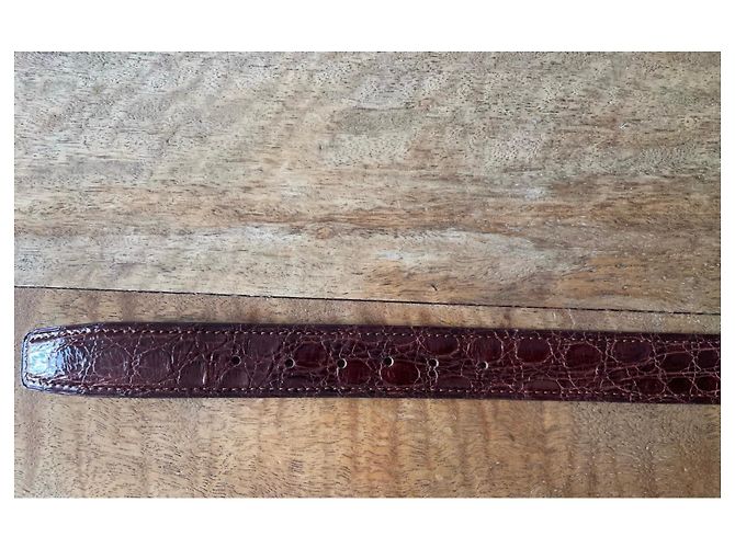 Autre Marque Cintura bordeaux in coccodrillo T.85-90 Bordò - vista 9