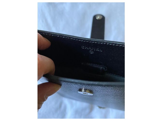 Porta iPad Chanel in Pelle Nero - vista 6