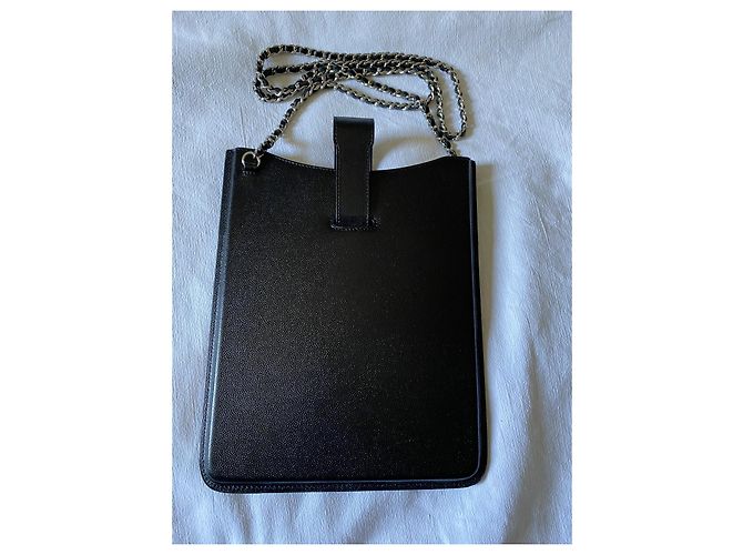 Porta iPad Chanel in Pelle Nero - vista 7