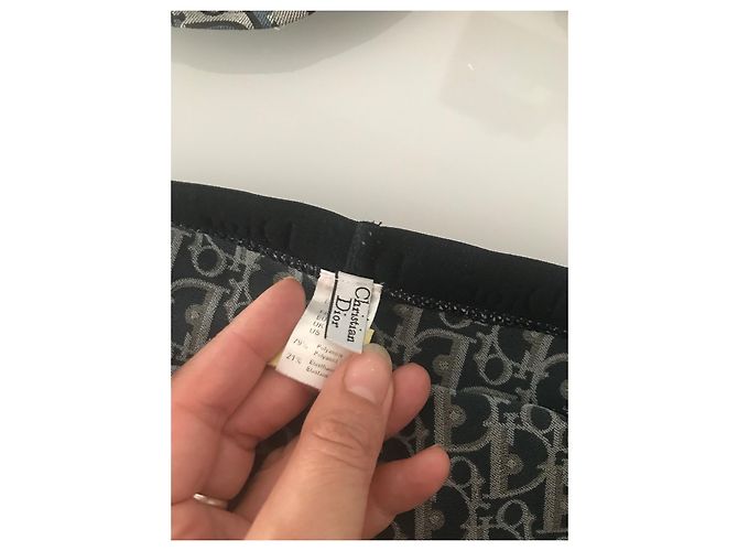 Dior Monogramm Badeanzug 2-Teiler Schwarz Blau - Ansicht 4