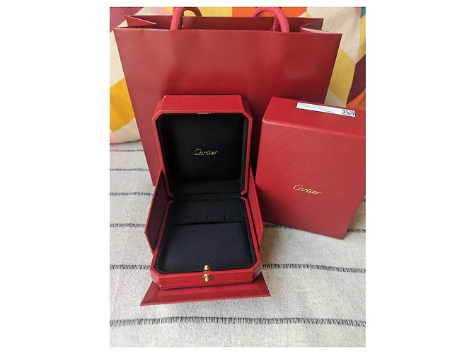 Cartier Große vertikale Vitrine mit kreolischen Ohrringen und Papiertüte Rot - Ansicht 8