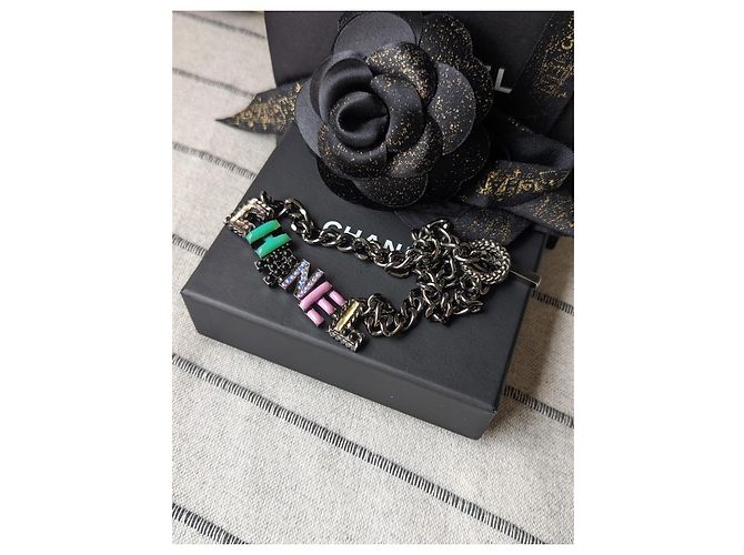 Chanel Kuba 2017 Sammlung 17P Scoubidou Choker Seltene Halskette Mehrfarben - Ansicht 10