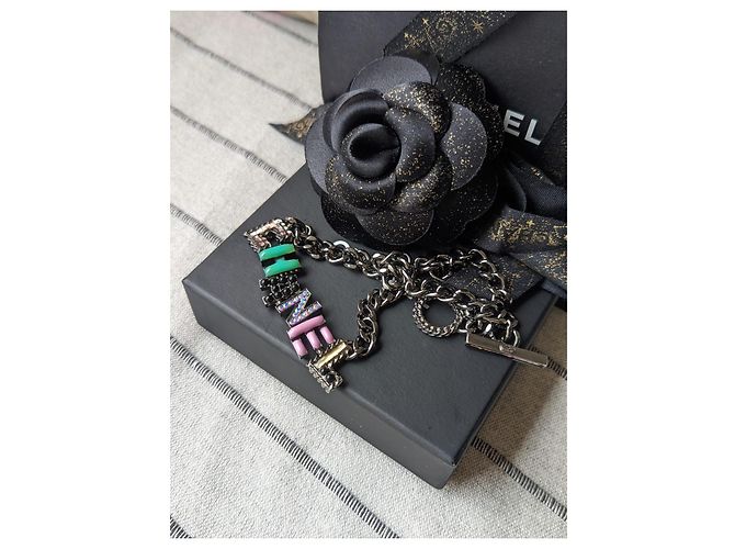Chanel Kuba 2017 Sammlung 17P Scoubidou Choker Seltene Halskette Mehrfarben - Ansicht 8