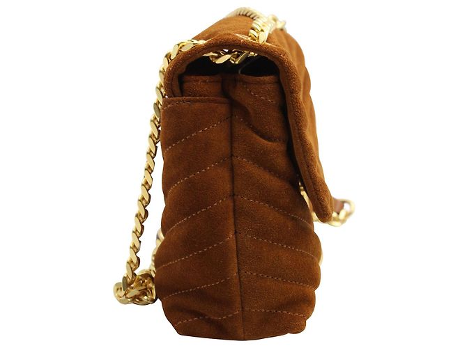 Rebecca Minkoff Bolsa de ombro acolchoada de camurça marrom - vista 4