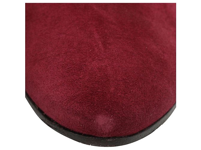 Alberta Ferretti Ruby Red Suede Boots - view 6