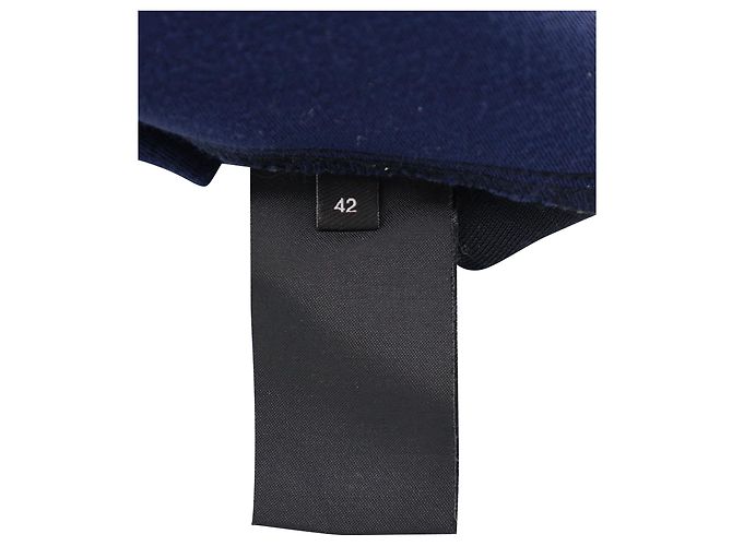 Isabel Marant Abito Deena a pannelli bicolore in lana blu navy - vista 5