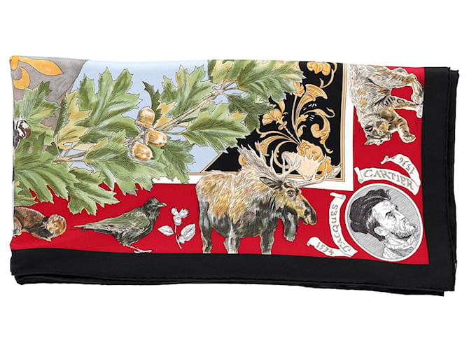 Foulard Le Canada di Hermès Samuel De Champlain 90 in Seta Multicolore - vista 4