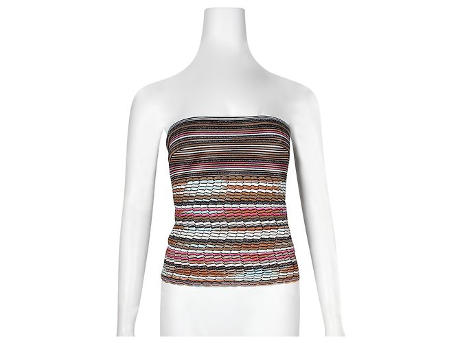 M Missoni Multicoloured Strapless Stretch Top - view 2