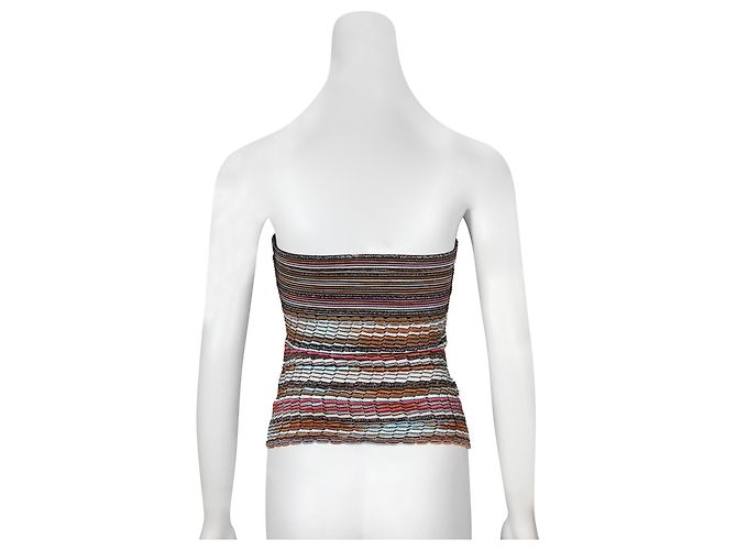 M Missoni Multicoloured Strapless Stretch Top - view 3