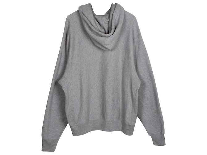 Gucci The Face Kapuzenjacke aus grauer Baumwolle - Ansicht 2